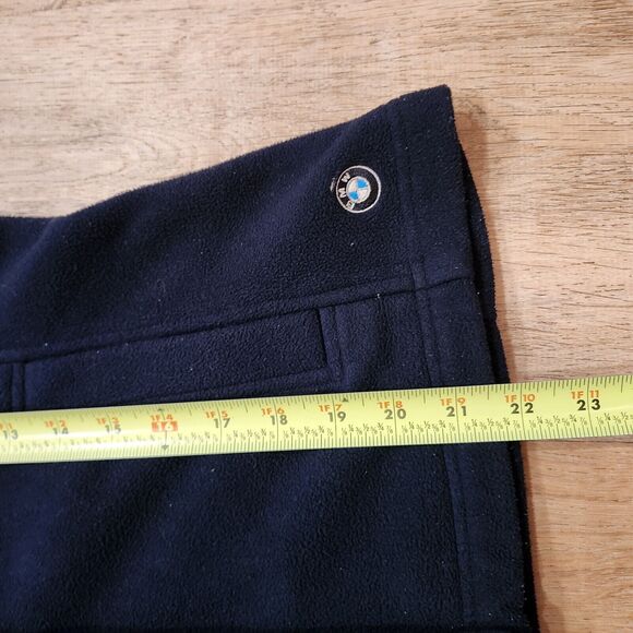 BMW - Vintage Women’s Full Zip Black Fleece Sweatshirt Jacket Medium Embroidered - Picture 8 of 13